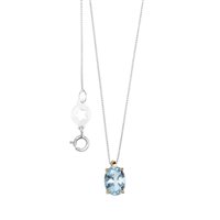 Collana Comete Donna FANTASIA DI TOPAZIO AZZURRO in Oro bianco GLB 1644 - GLB 1644